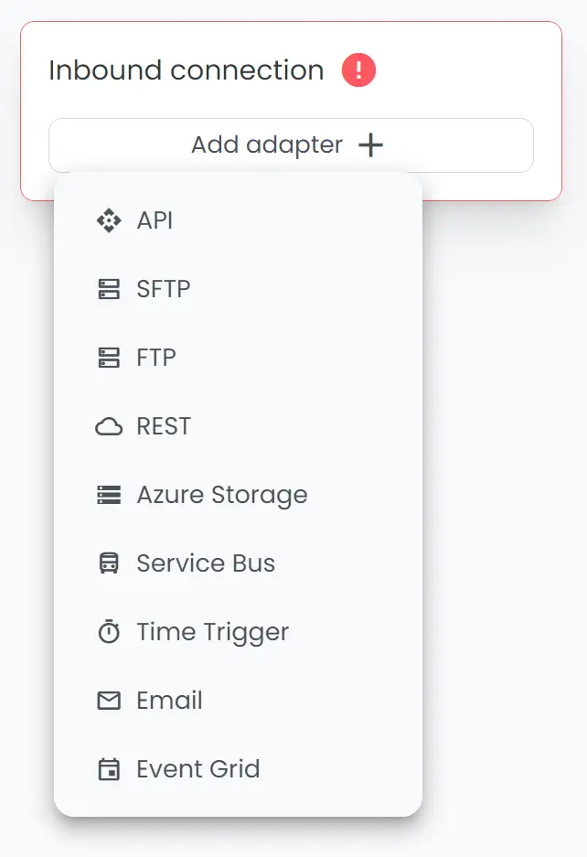 Configuring inbound connection