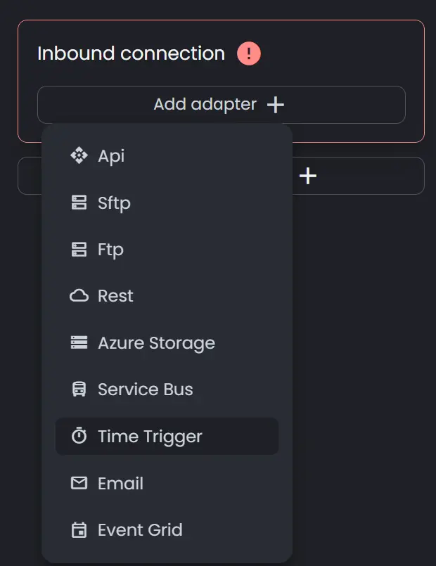 Configuring inbound connection