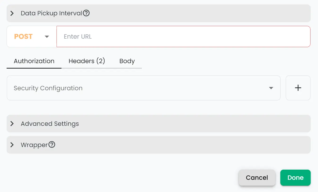 data pickup interval