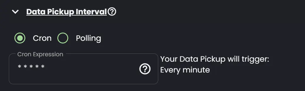 data pickup interval