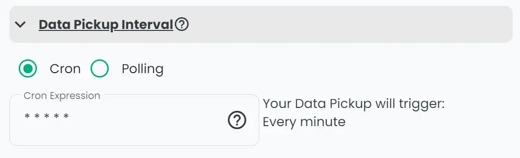 data pickup interval