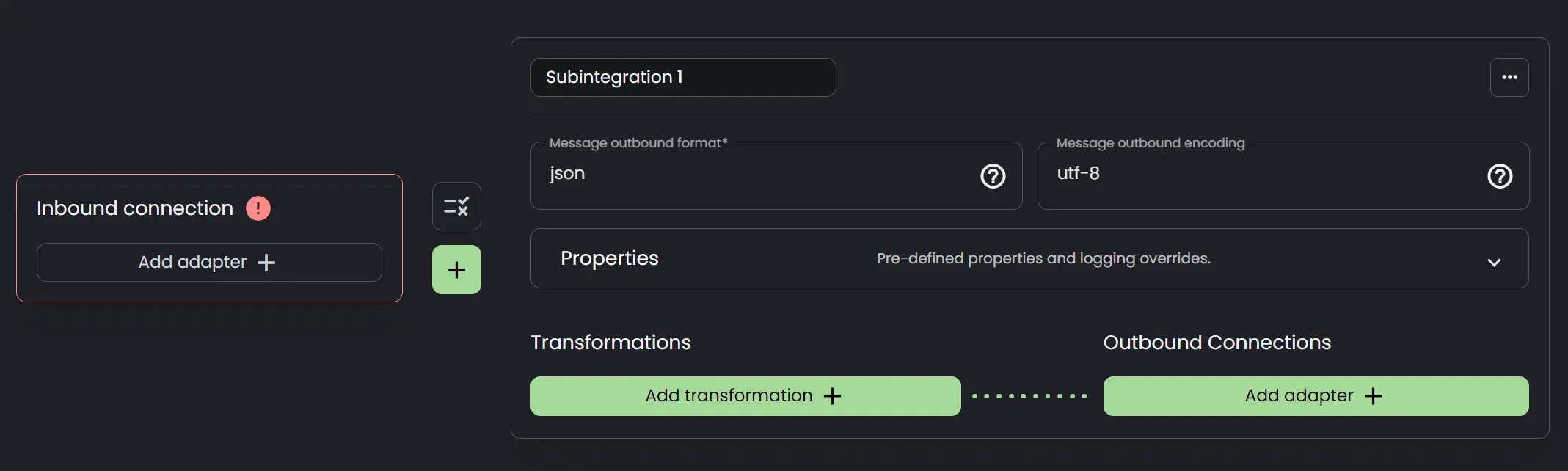 Configuring inbound connection