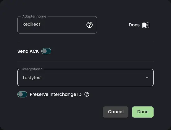 Redirect configuration