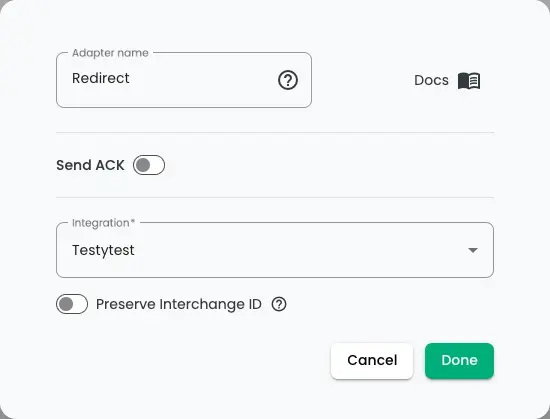 Redirect configuration