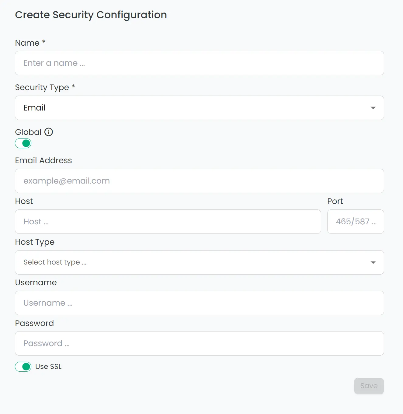 security config