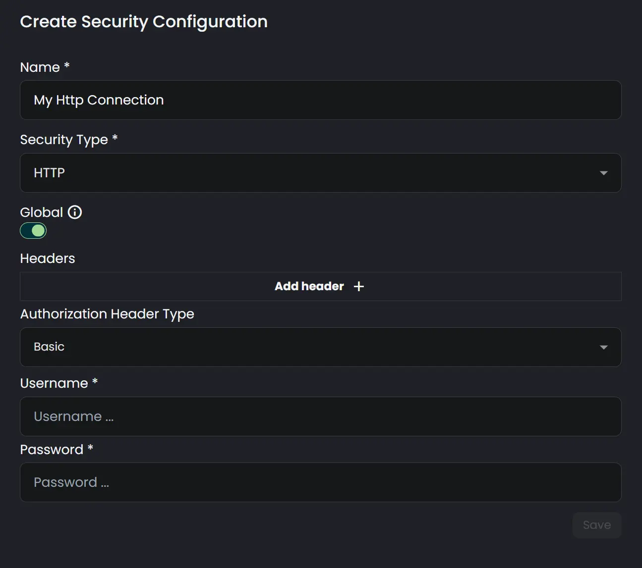 security config