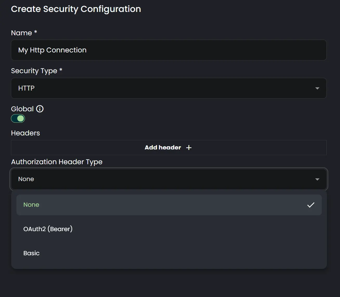 security config