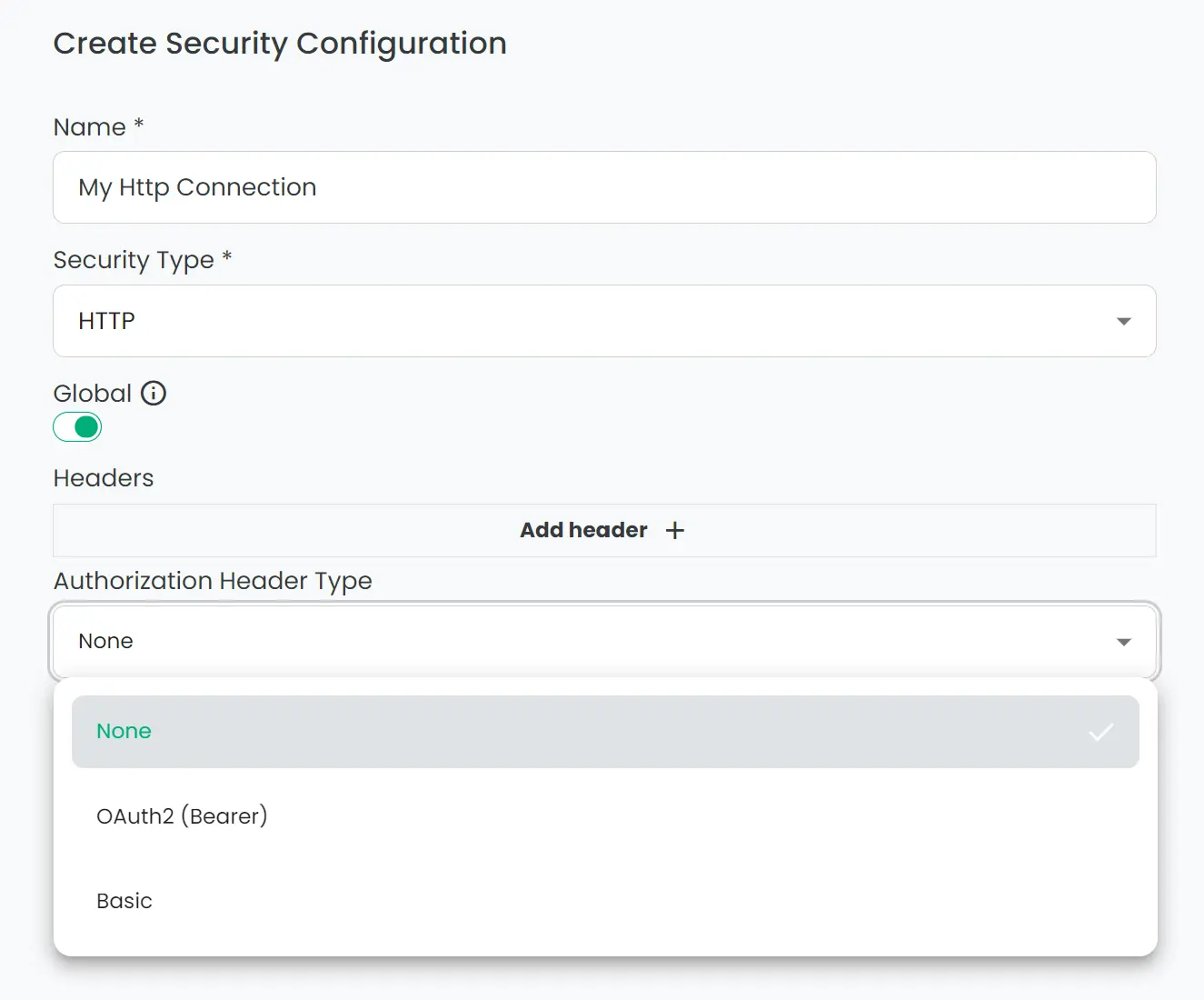 security config