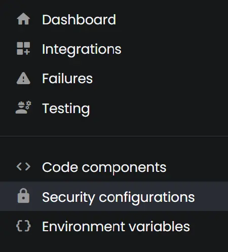 security config