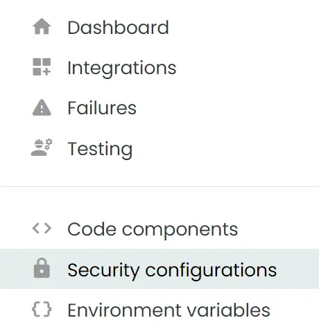 security config