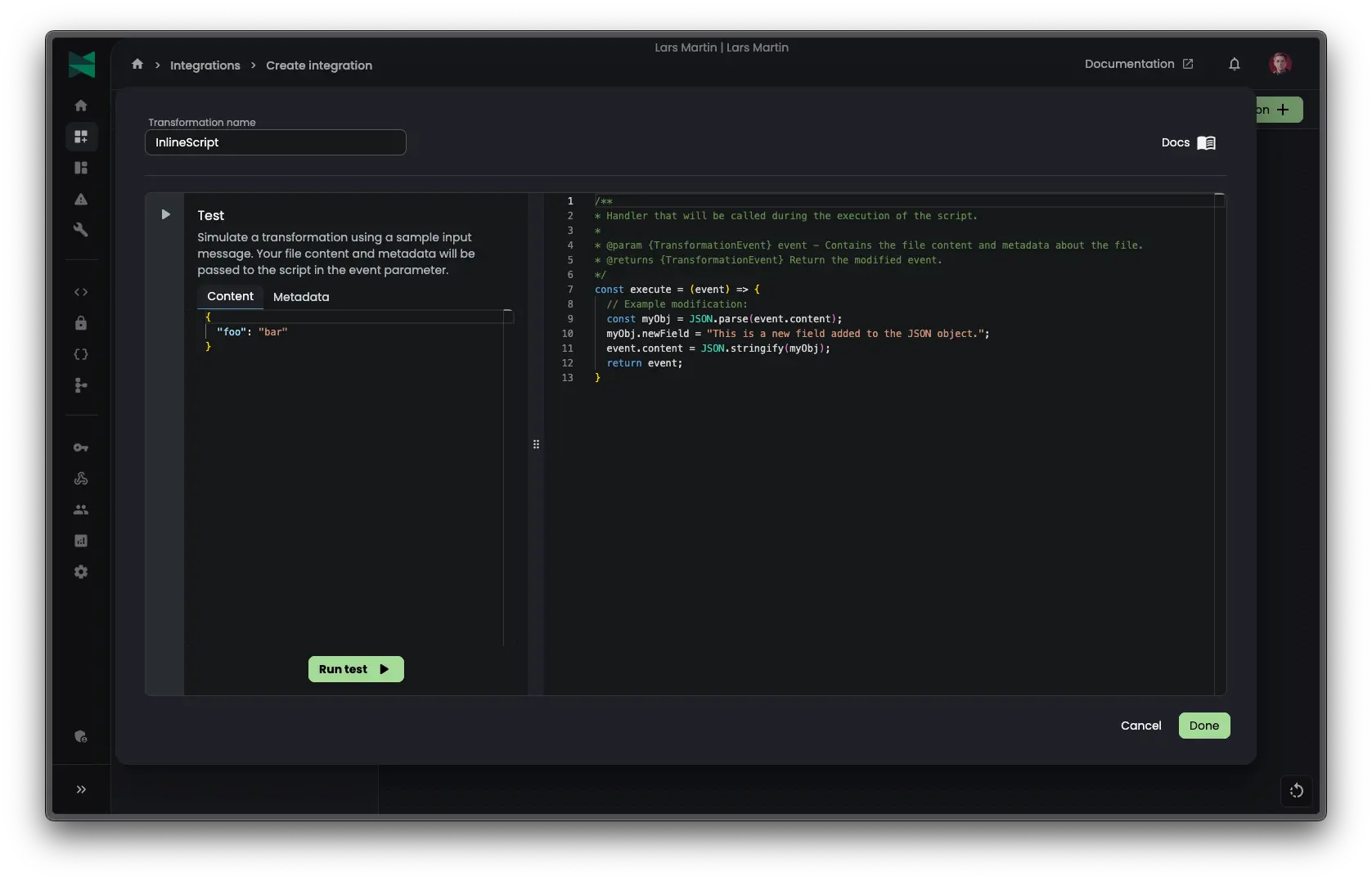 configure script shape