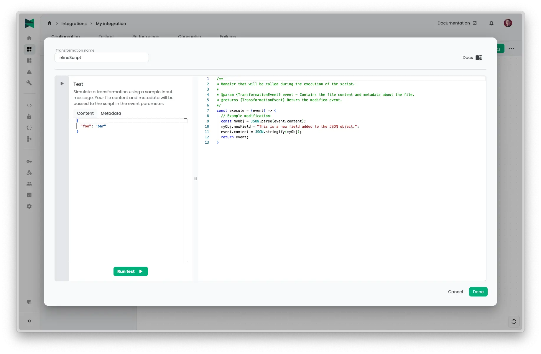 configure script shape